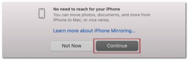 click continue button