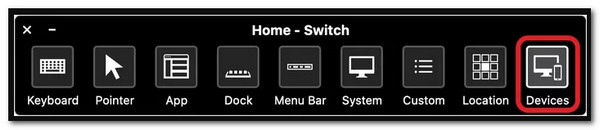 click devices button
