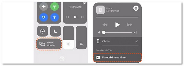 tap screen mirroring button