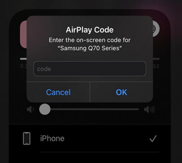 εισάγετε τον κωδικό airplay