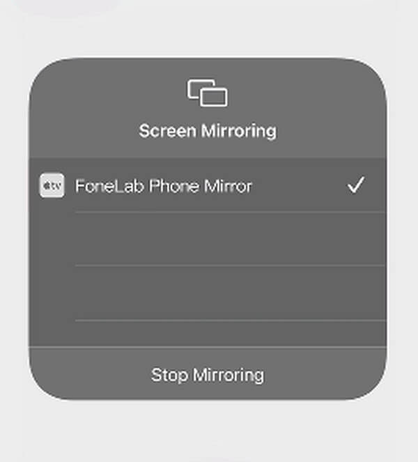 click start mirror on iphone screen