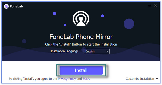 site oficial do FoneLab Phone Mirror