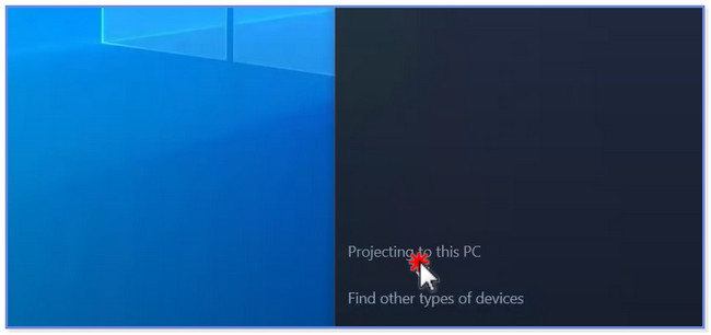 click the Projecting to This PC button