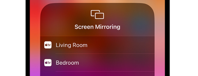 iPhone 上的屏幕镜像对话框