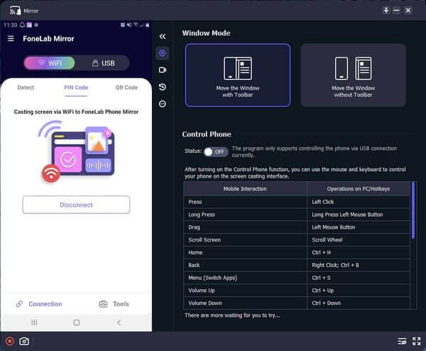 see your Android phone screen on the tool