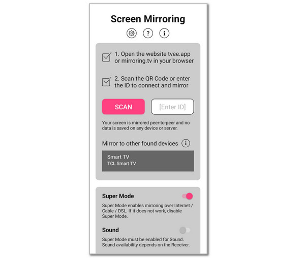 Tap Scan Button
