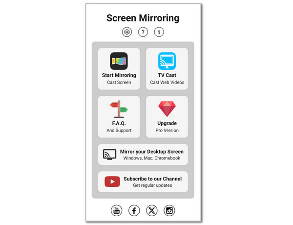 Tap Start Mirroring Button