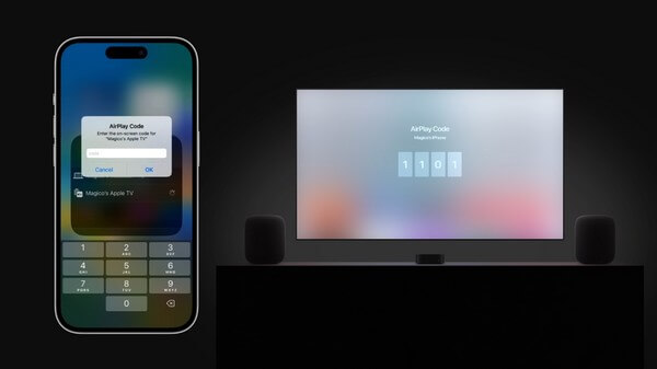 AirPlay を通じて iPhone を iMac にミラーリングする