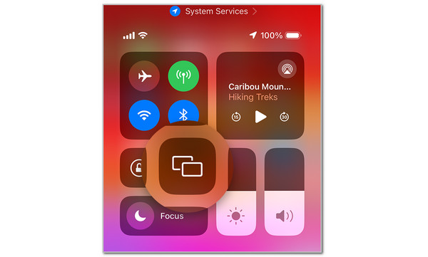 Tap Screen Mirroring Button