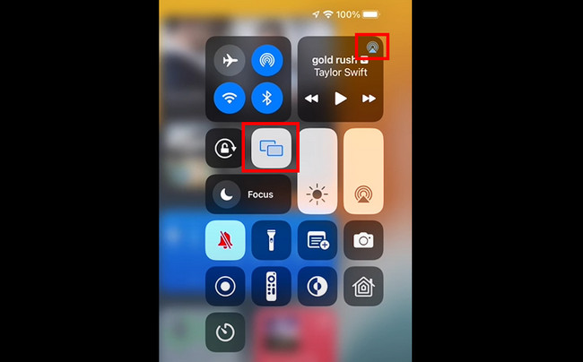 tap the AirPlay icon