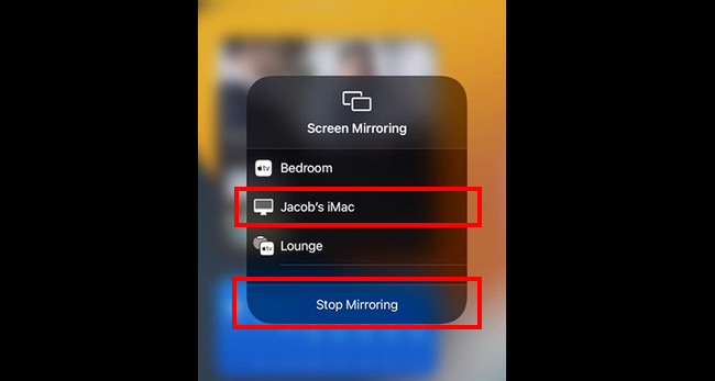 πατήστε το κουμπί Stop Mirroring