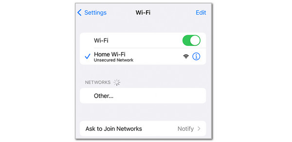 Tap Wi-fi Button