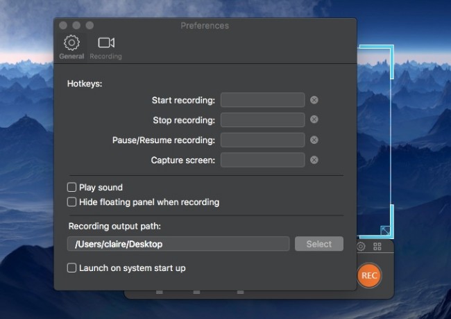 adjust screenshot settings