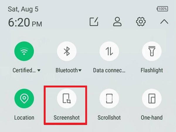 Do Alcatel Screenshot with its Built-In Feature
