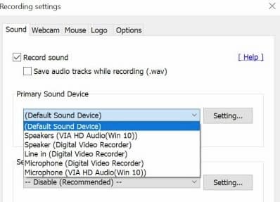 bandicam recording settings