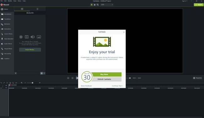 estudio de Camtasia