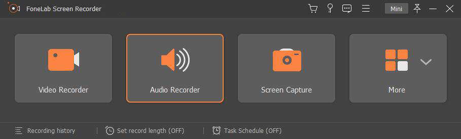 choose audio recording mode