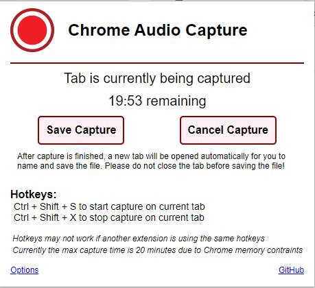 capture audio chrome enregistrer la capture