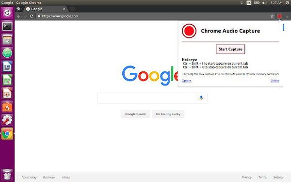 chrome audio capture