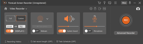 customize recording area
