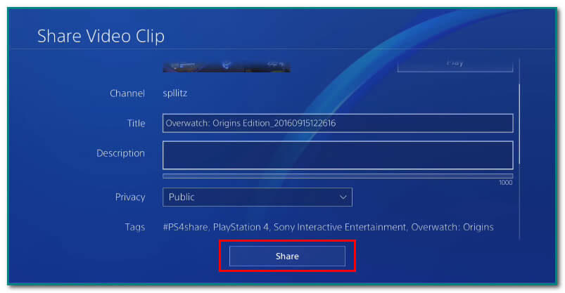 Share the Screen Recorded Video