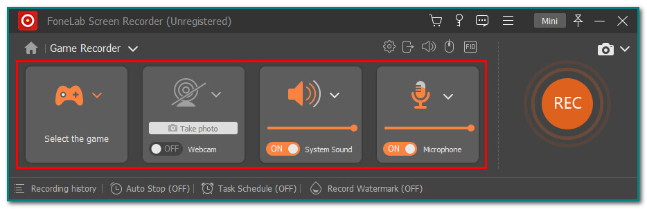 Attiva l'audio di sistema e il microfono