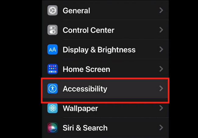 Desplácese hacia abajo en la ventana Configuración