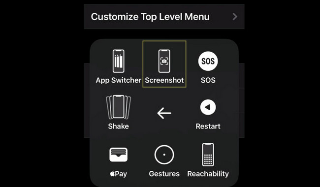 tap the AssistiveTouch icon