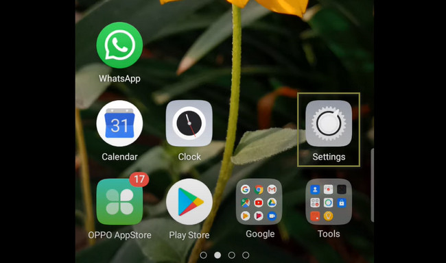 Locate the Settings of your Android phone