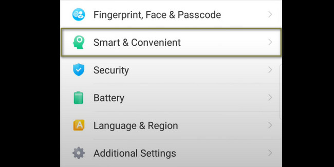 selecione o ícone Inteligente e Conveniente