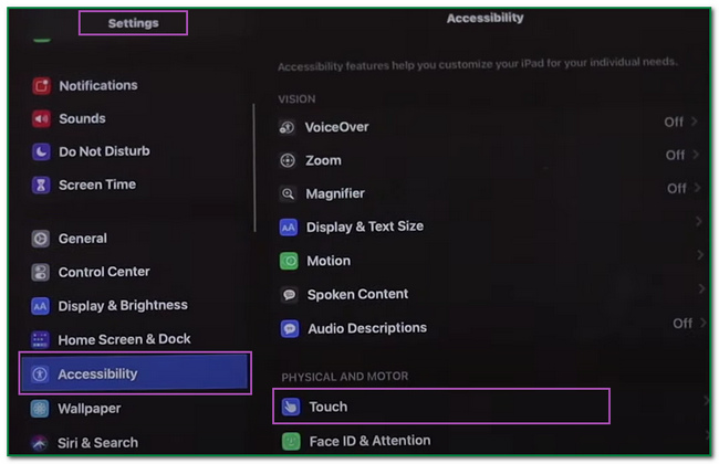 toca el ícono de Accesibilidad