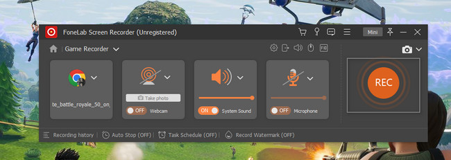 tick the Rec button