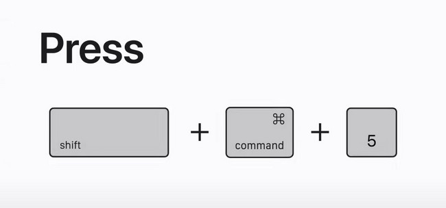 Press the Shift + Command + 5