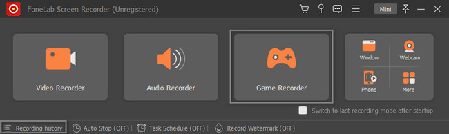 choose the Game Recorder button
