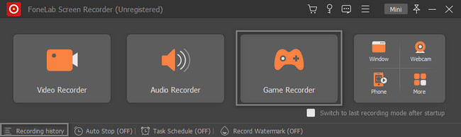 kies de Game Recorder-knop