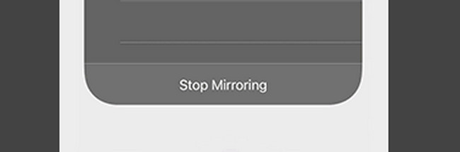 ミラーリングの停止ボタンをクリックします