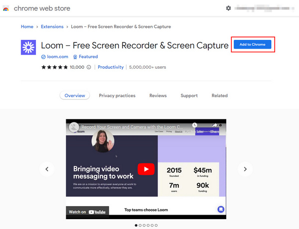 click the Add to Chrome button