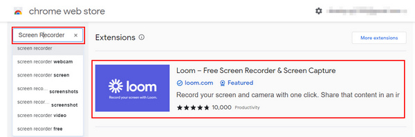 type in Screen Recorder on the search bar.