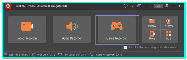 Napsauta Game Recorder -painiketta