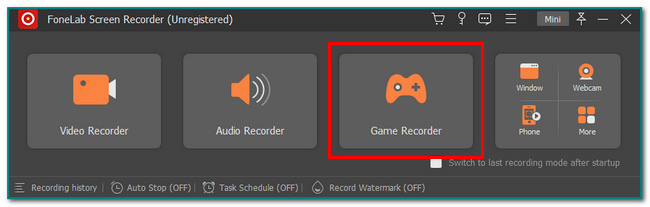 Klik op het Game Recorder-pictogram