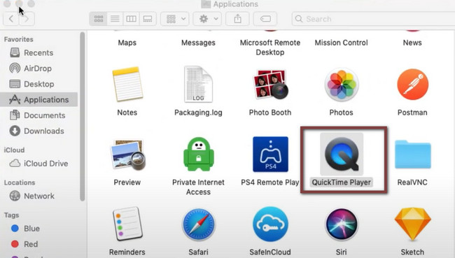 type in QuickTime Player
