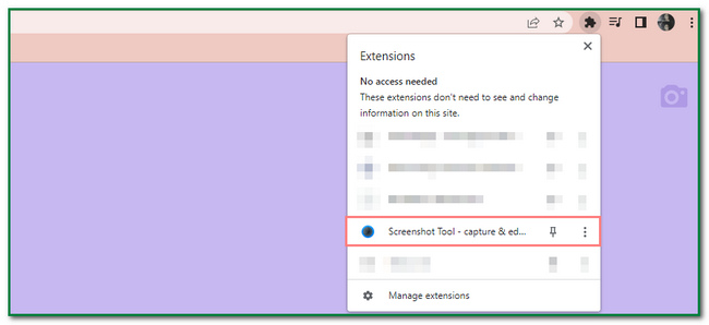 click the Tool icon