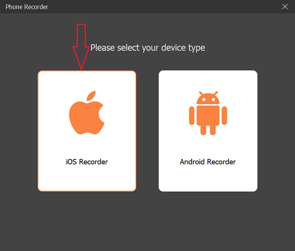 click the iOS Recorder
