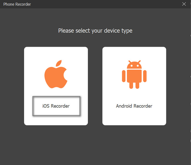 select the Android Recorder option