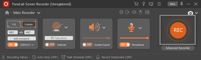 click the REC button