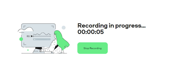 click the Stop Recording