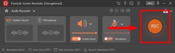click the REC button