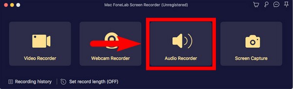 Wählen Sie den Audiorecorder aus