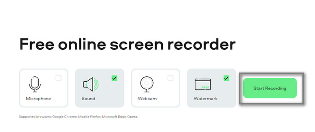 Click the Start Recording button