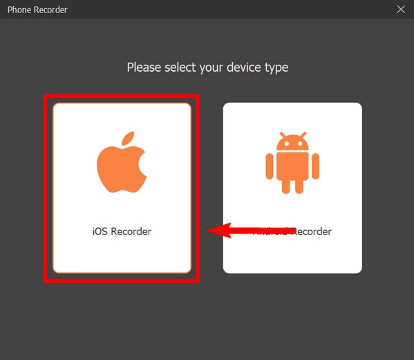 select the iOS Recorder